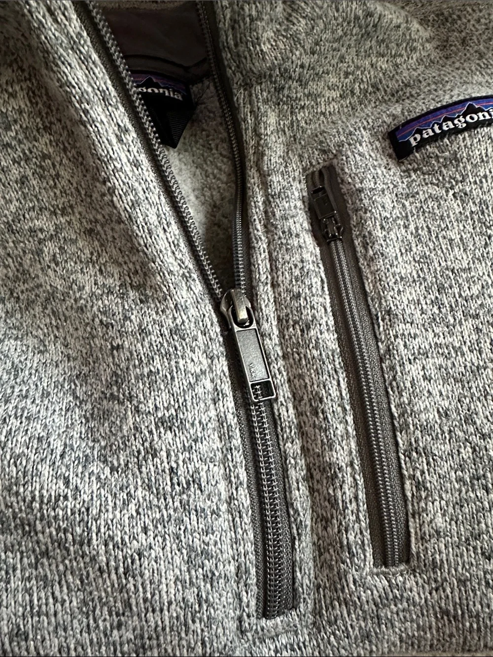 Patagonia Heather Gray Quarter-Zip Fleece Pullover